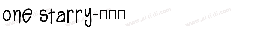 one starry字体转换
